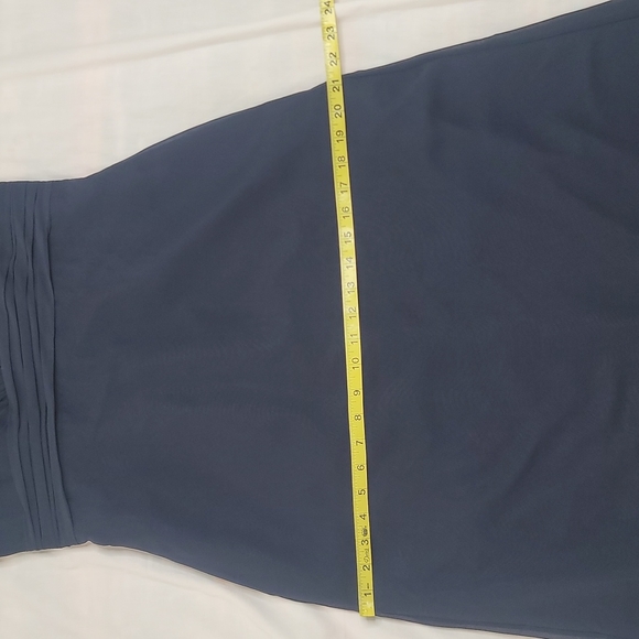 Symphony of Venus dark blue prom wedding chiffon gown sz 12 - Picture 9 of 15